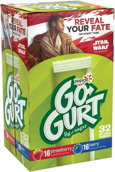 Go- Gurt Low Fat Yogurt 2 oz Tube 32 Tubes/Carton