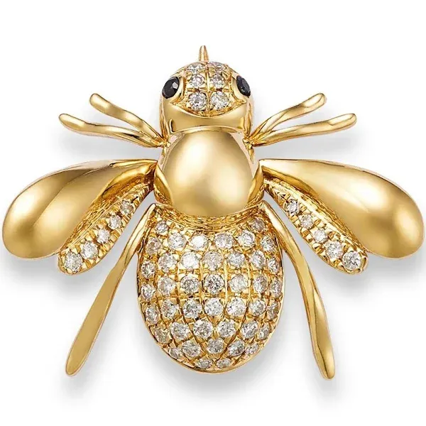 Bloomingdale's Fine Collection 14K Yellow Gold 0.25 ct. T.W. Diamond Bee