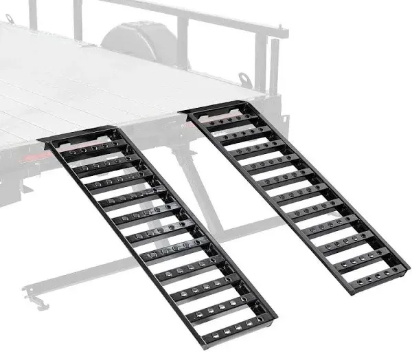HAUL-MASTER 2000 lb. Capacity, 14 in. x 46-1/2 in. Steel Trailer Ramps