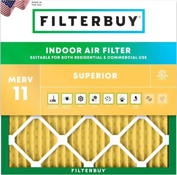 Filterbuy Air Filter Merv 11 Allergen Defense