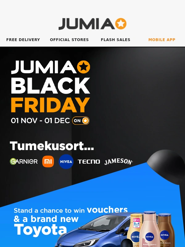 Jumia Kenya - Shop Nivea and stand a chance to win a brand new Toyota Aqua?