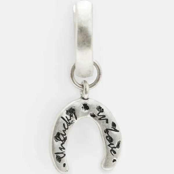 Allsaints Men's Sterling Silver Horseshoe Hoop Earring