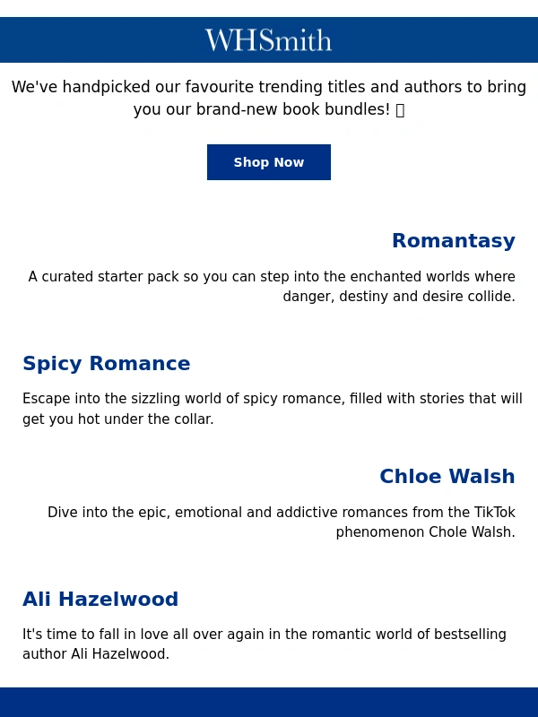 WHSmith - New book bundles ??