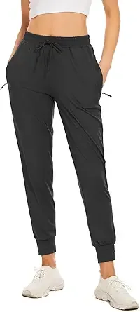 BATHRINS Womens Lightweight Sweatpants Comfy Workout Joggers Lounge Pants with Zipper Pockets