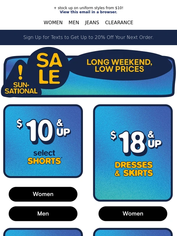 Aeropostale - Weekend $teals: BOGO Jeans,$8 Tops,$10 Shorts