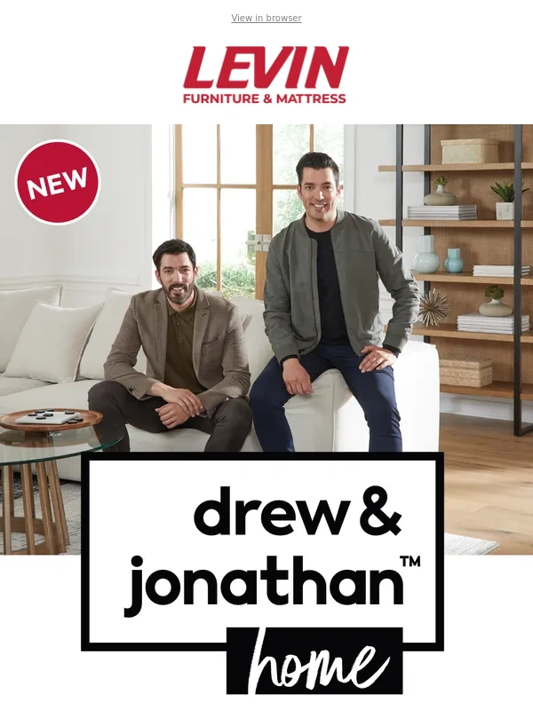 Levin Furniture - Extra 25% Off Drew & Jonathan for Memorial Day! ?