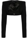 Logo-plaque Cropped Jacket In Black