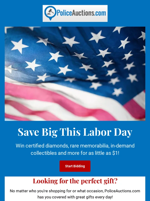 Police Auctions - Save Big This Labor Day