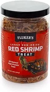 Fluker's All Natural Large Sun-Dried Red Shrimp, High Protein Treats, Aquatic Turtle Food, Great for Aquatic Frogs, Tegus, Monitors, and Tropical Fish, 5 oz $6.8