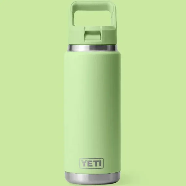 Yeti Rambler Water Bottle 26 oz with Straw Cap in Key Lime
