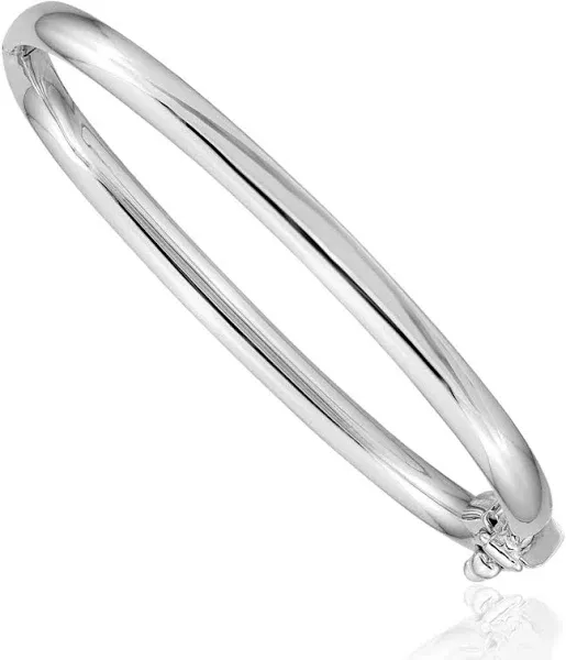 14K White Gold Bangle Bracelet