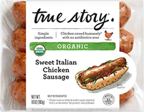 True Story Organic Sweet Italian Chicken Sausage