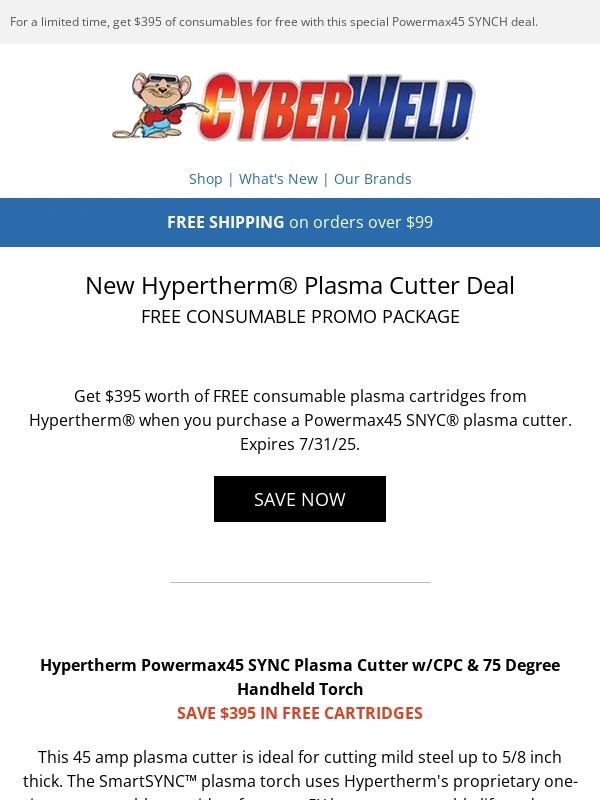 Cyberweld - Save Big with this Powermax45 Synch Deal