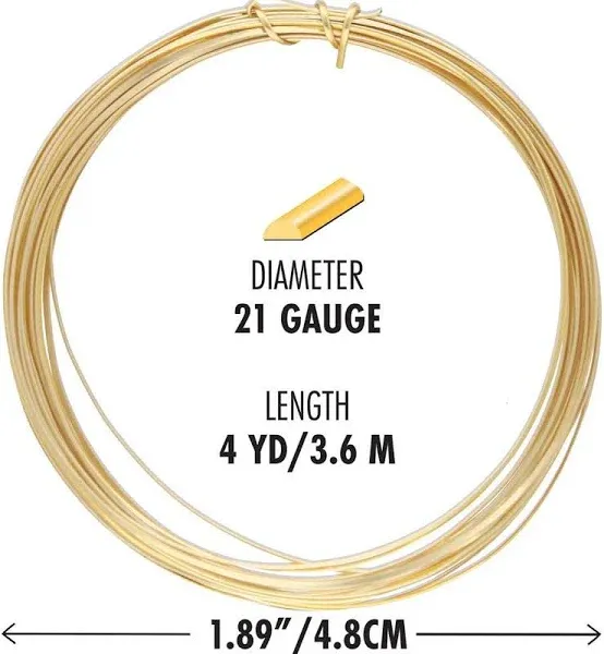 The Beadsmith Half-Round Craft Wire Wire Elements Medium Temper 21 Gauge