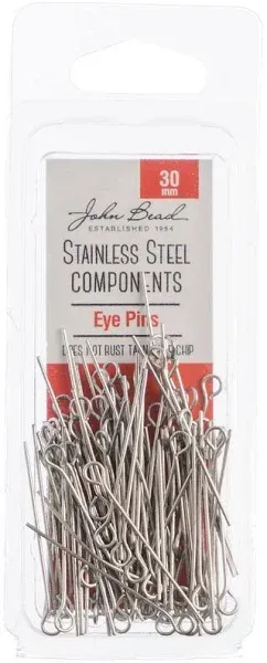 John Bead Stainless Steel Eye Pins
