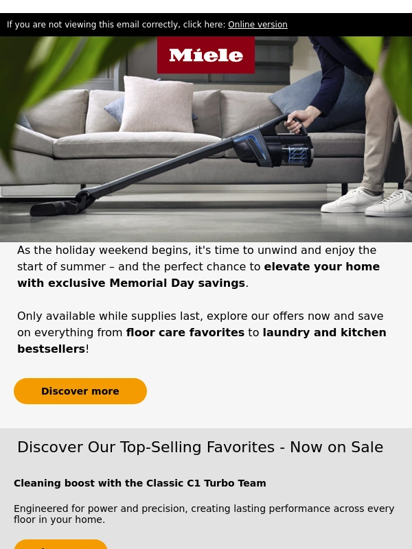Miele - Happy Memorial Day Weekend