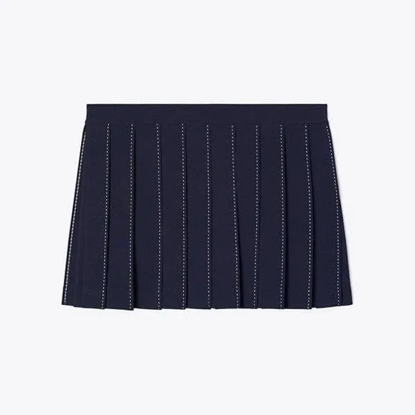 Tory Burch Women's Pickstitch Pleated Mini Skirt