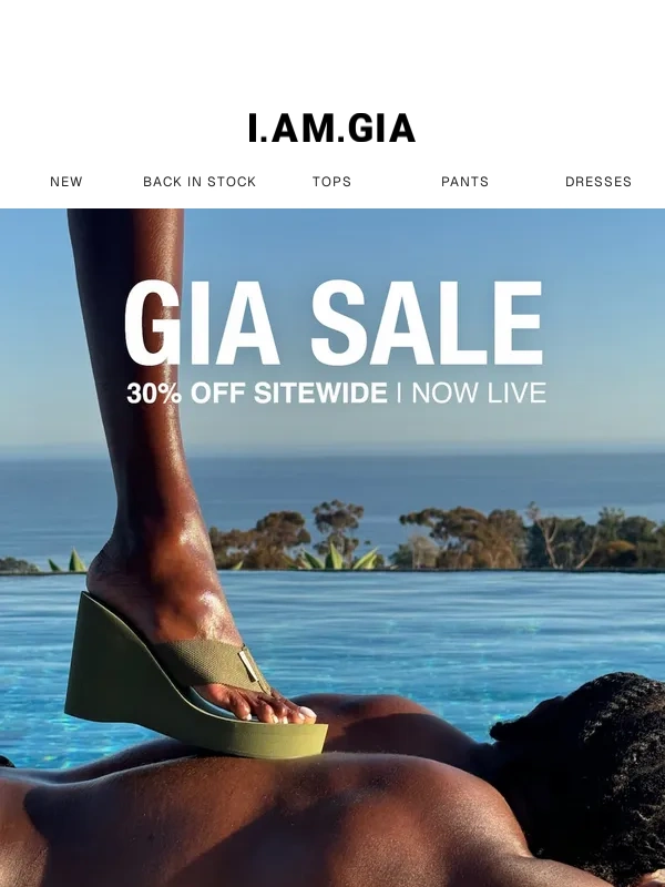 I AM GIA - 30% OFF SITEWIDE? That’s hot