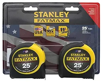 STANLEY - 25' Fatmax Tape Measure, 2 Pack