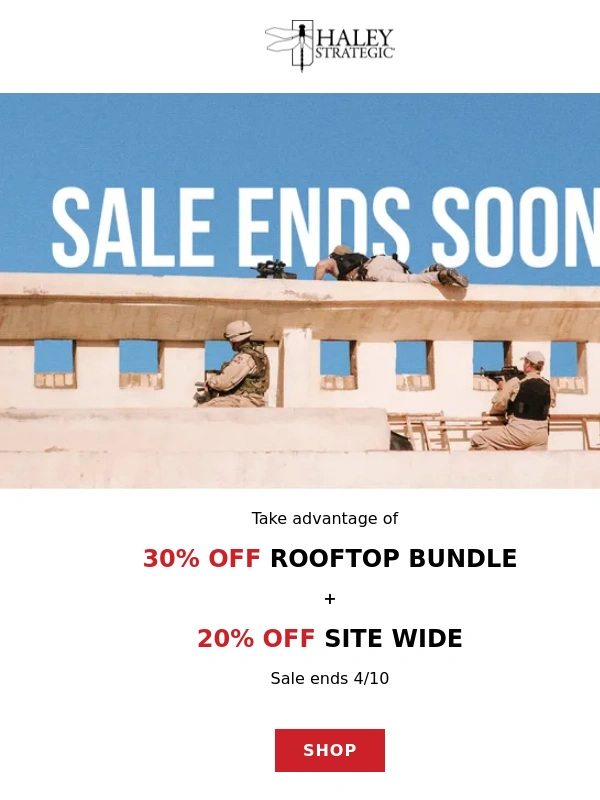 Haley Strategic - LAST CHANCE: 30% off Najaf Rooftop Bundle + more!
