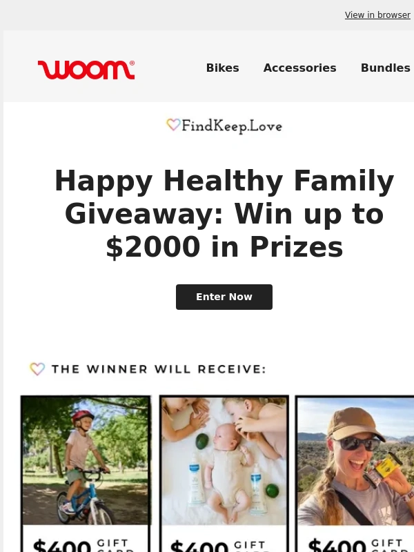 woom bikes - Reminder: You Could Win up to $2K in Prizes ?