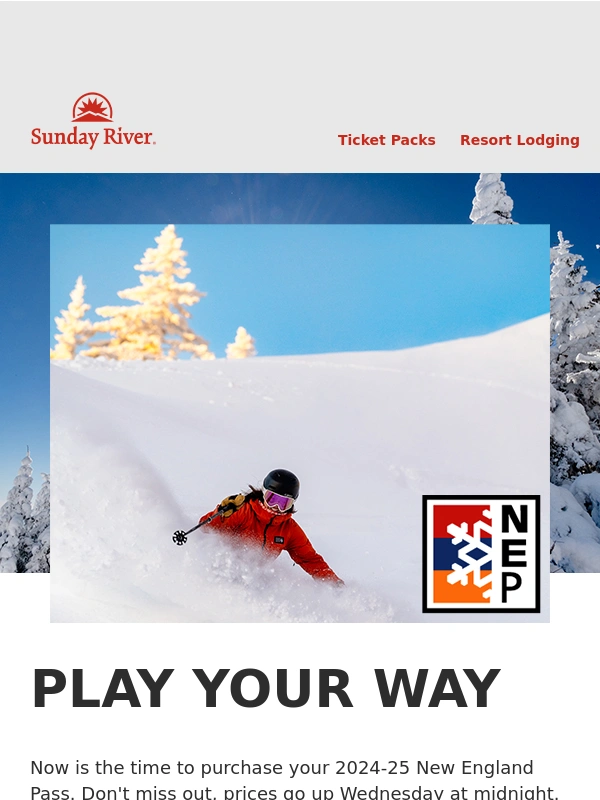 Sunday River - Time Is Running Out | Secure Your Pass Now