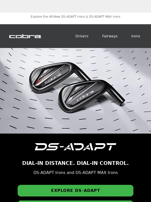 Cobra Golf - DS-ADAPT Irons | Dial-In Distance and Control