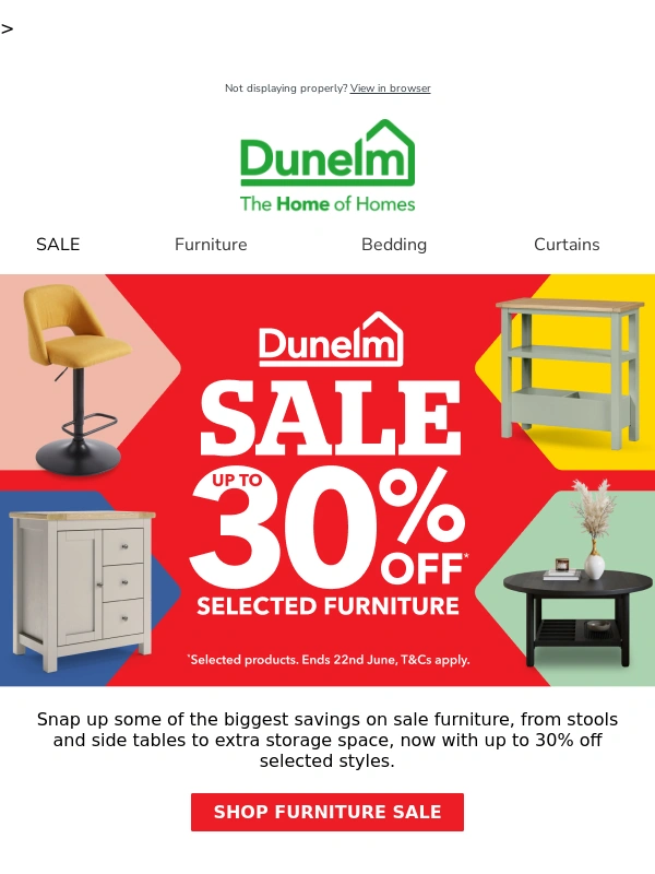 Dunelm - The biggest savings on sale furniture ?