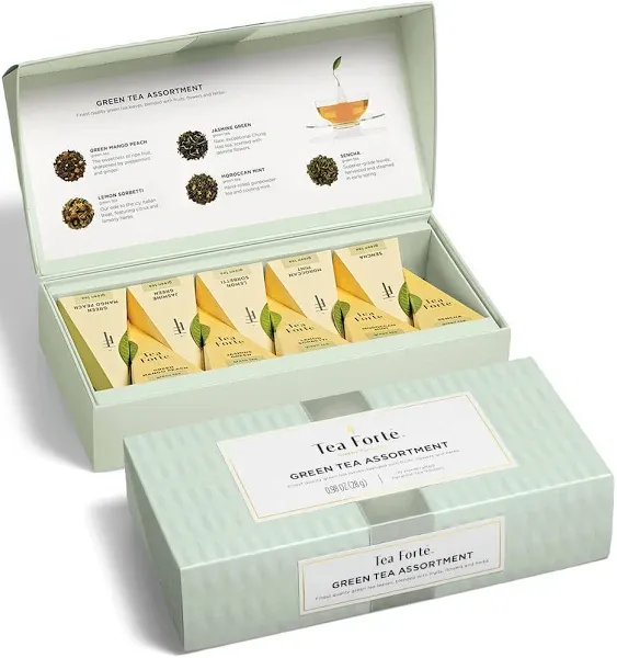 Tea Forte Green Tea Assortment Petite Presentation Box