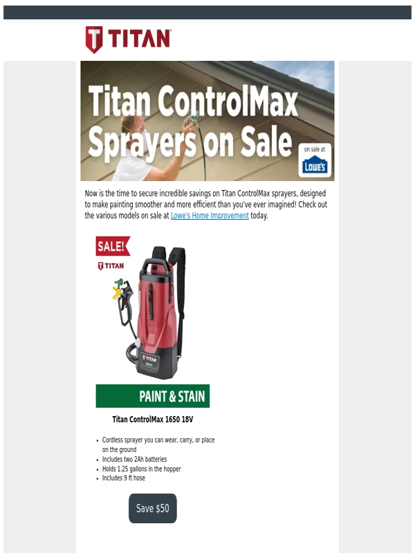Wagner - Pro sprayers on sale at Lowe's - Only a Few Days Left!