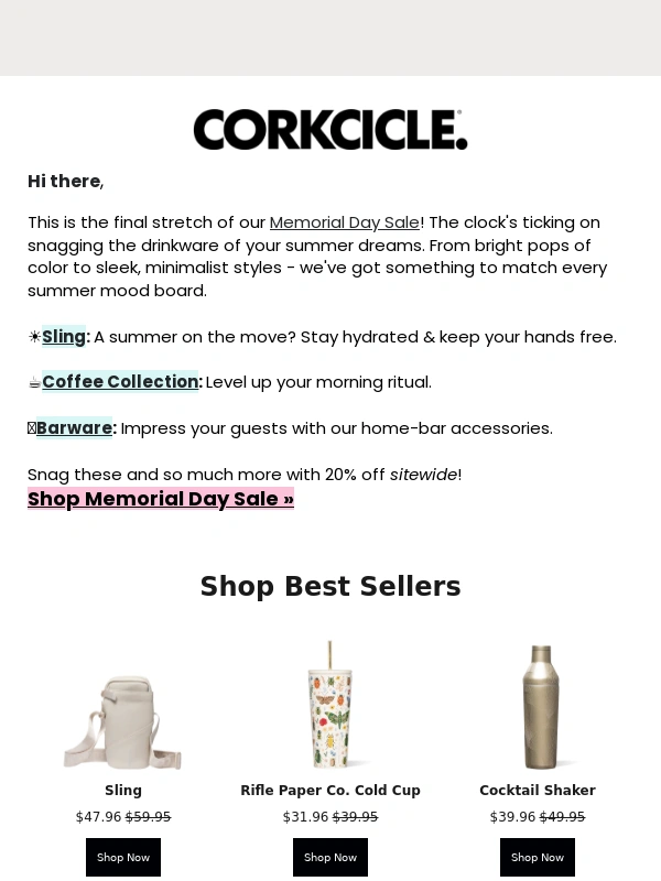Corkcicle - 20% Off ALL Your Faves✨