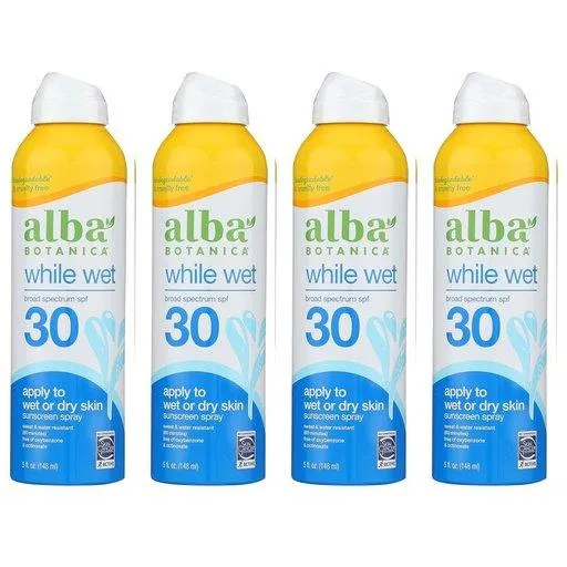 Alba Botanica While Wet Sunscreen Spray (4-Pack)