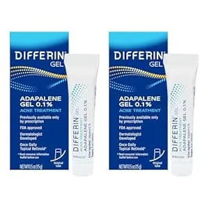 Differin Adapalene Gel 0.1% Acne Treatment - Pack of 2