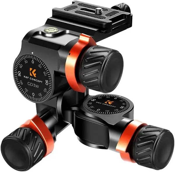 K&F Concept 3-Way Geared Tripod Head