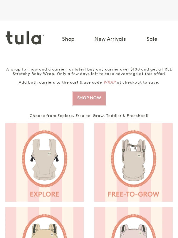 Tula - Don't Miss Out: Free Wrap with Carrier Purchase!
