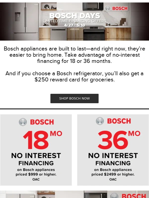 RC Willey - Fill Your Fridge with Bosch ??