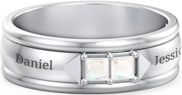 Gold Men's Timeless Two Stone Ring