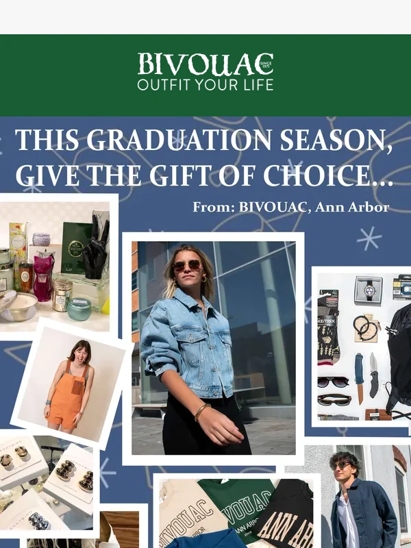 Bivouac Ann Arbor - Gift cards make the best Graduation ? Gifts!