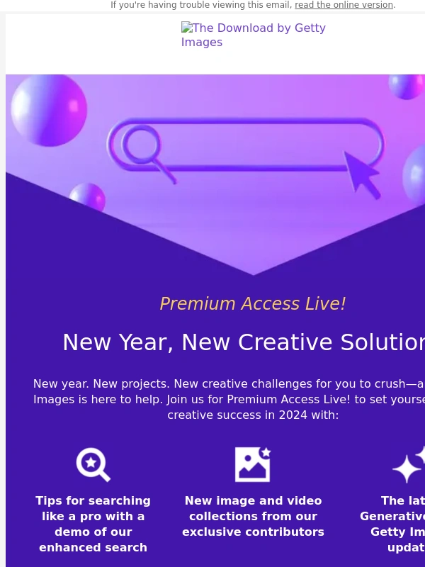 Getty Images - Set Yourself Up for Creative Success in 2024—Premium Access Live! On Demand