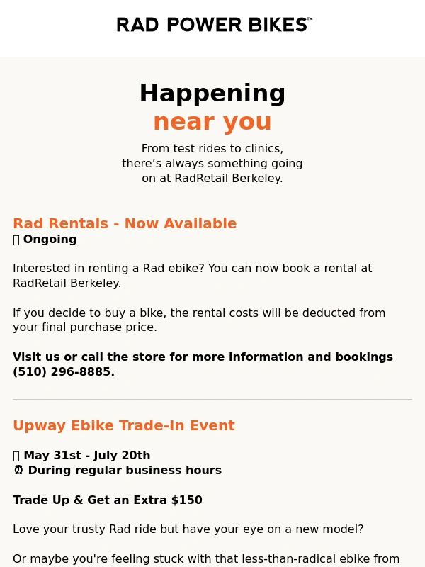 Rad Power Bikes - June news from Rad Berkeley