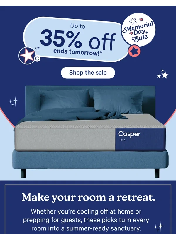 Casper - 48 hours left on up to 35% off!