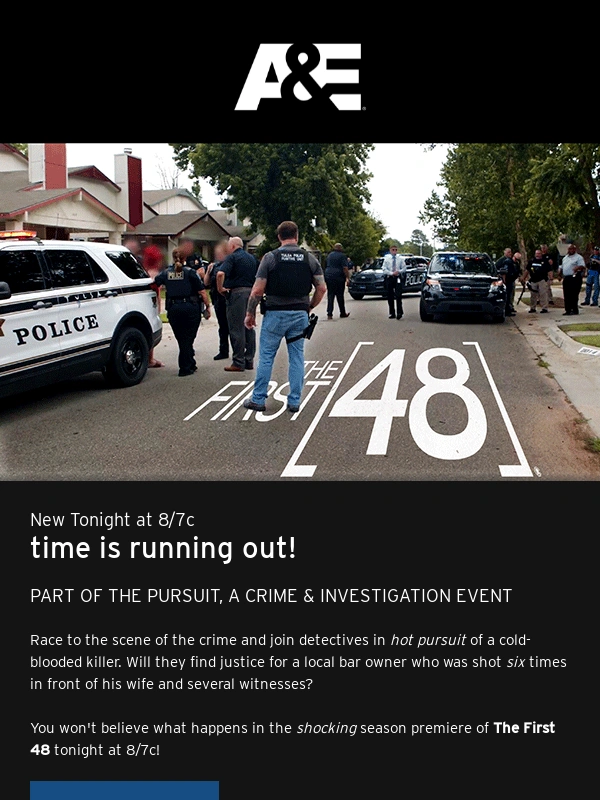 A&E - Tonight,'The Pursuit' is on fire!! ??