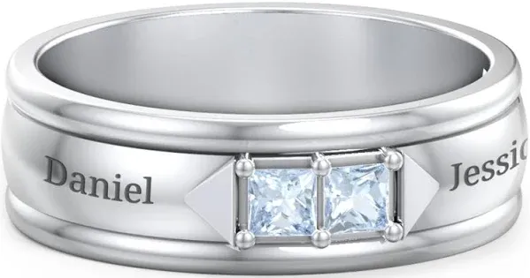 Gold Men's Timeless Two Stone Ring