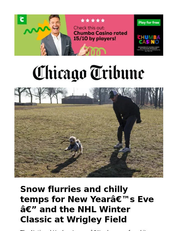 Avocado Mattress - Snow flurries and chilly temps for New Year’s Eve