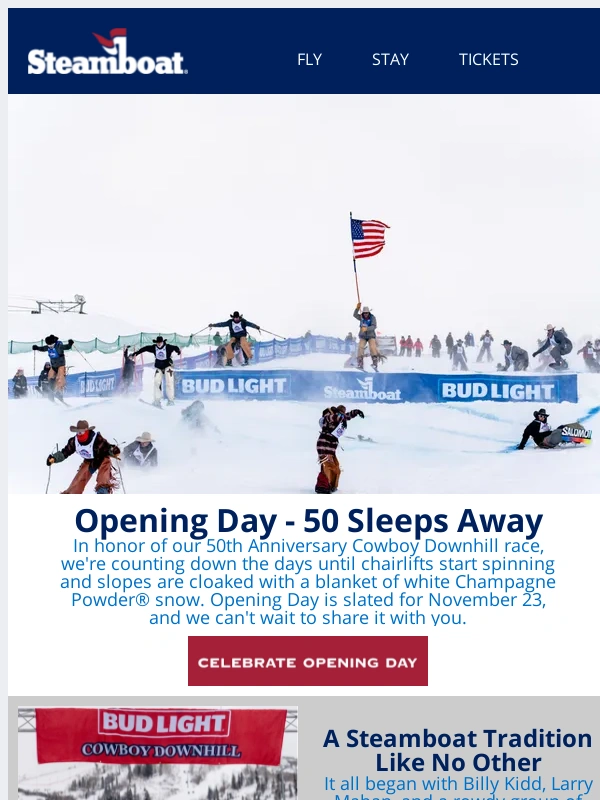 Steamboat Springs - 50 Days 'til Winter Opening
