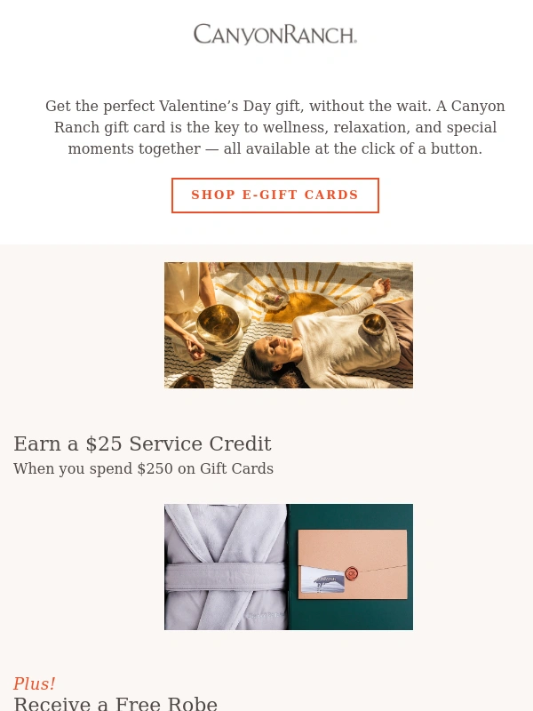 Canyon Ranch - Last Minute Valentine’s Gifts