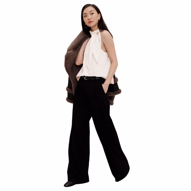 Banana Republic Factory Halter Tie-Neck Blouse