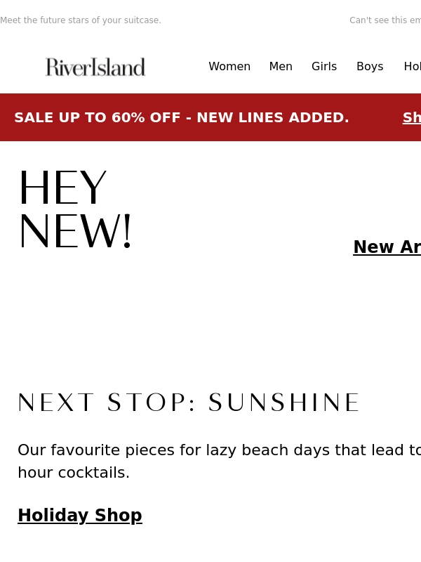 River Island - Just landed: our holiday collection ☀️