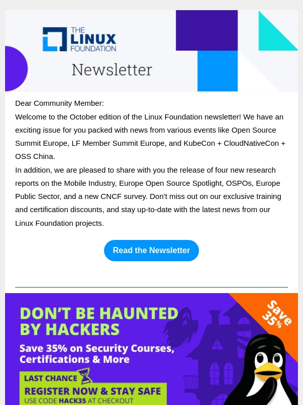 Linux Foundation - October LF Newsletter ? ❗