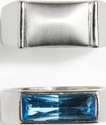 H&M Men's 2-Pack Silver Rings